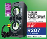 Toshiba Bluetooth Speaker + Volkano Phonic Headphones TY-ASC60