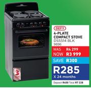 Defy 4 Plate Compact Stove DSS514 BLK