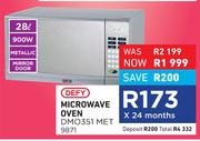 Defy 28Ltr 900W Metaalc Mirror Door Microwave Oven DMO351 MET