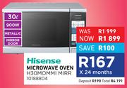 Hisense 30Ltr 900W Metallic Mirror Door Microwave Oven H30MOMMI MIRR