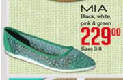 Mia Black, White, Pink & Green Sizes 3-8