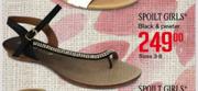 Spoilt Girls Black & Pewter Sizes 3-8