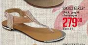 Spoilt Girls Black, Grey & Champagne Sizes 3-8