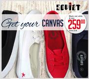 Soviet Black,Red,White & Navy Canvas Shoes-Each
