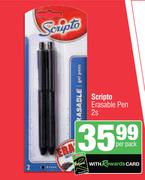 Scripto Erasable Pen-2s Per Pack