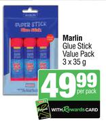 Marlin Glue Stick Value Pack 3 x 35gm-Per Pack