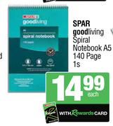 Spar Goodliving Spiral Notebook A5 (140 Page)-Each