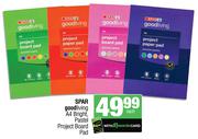 Spar Goodliving A4 Bright, Pastel Project Board Pad- Each