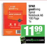 Spar Goodliving A5 Spiral Notebook A6 (100 Page)-Each