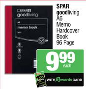 Spar Goodliving A6 Memo Hardcover Book (96 Page)-Each