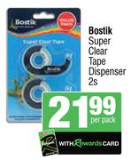 Bostik Super Clear Tape Dispenser-2 Per Pack