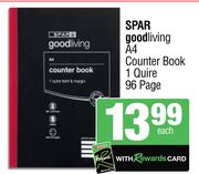 Spar Goodliving A4 Counter Book 1 Quire (96 Page)-Each