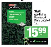 Spar Goodliving Homework Dairy Undated-Each