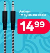 Anthem 1m Nylon Aux Cable