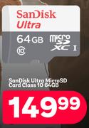 SanDisk Ultra MicroSD Card Class 10 64GB