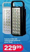 Switched 200 LED Rechargeable Lantern & Power Bank