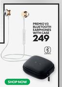 Premio V3 Bluetooth Earphones With Case