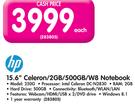 HP 15.6" Celeron 2GB/500GB/W8 Notebook 250G