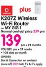 Vodacom Plus K207Z Wireless Wi-Fi Router-On MyGig 1