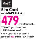 Cell Sim Card-On Smart Data 1