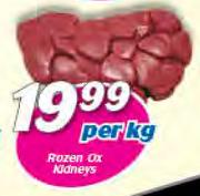 Frozen Ox Kidneys-Per Kg