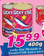 Lucky Star Pilchards In Tomato/Chilli Sauce-400g Each