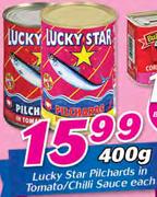 Lucky Star Pilchards In Tomato/Chilli Sauce-400g Each