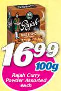 Rajah Curry Powder Assorted-100g