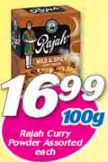 Rajah Curry Powder Assorted-100g Each