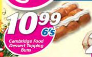 Cambridge Food Deserts Topping Buns-6's Pack