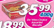 De Vries Choice Biscuits Assorted-400g
