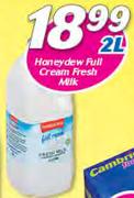 Honeydew Full Cream Fresh Milk-2Ltr