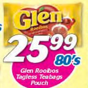 Glen Rooibos Tagless Teabags Pouch-80's