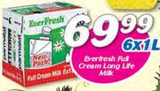 Everfresh Full Cream Long Life Milk-6x1Ltr
