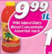 Wild Island Dairy Blend Concentrate Assorted-1Ltr