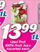 Liqui Fruit 100% Fruit Juice Assorted-1Ltr