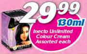 Inecto Unlimited Colour Cream Assorted-130ml