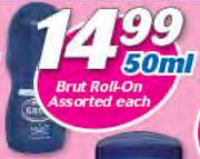 Brut Roll-On Assorted-50ml