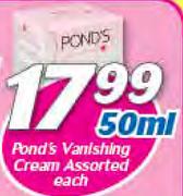 Pond's Vanishing Cream Assorted-50ml