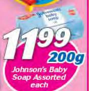 Johnson's Baby Soap Assorted-200g