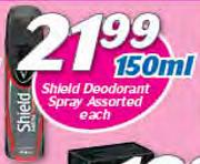 Shield Deodorant Spray Assorted-150ml