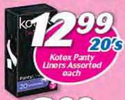 Kotex Panty Liners Assorted-20's