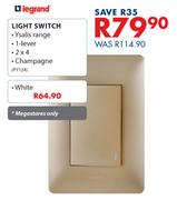 Legrand Light Switch (White) PY124