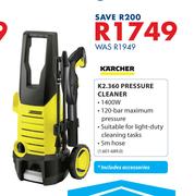 Karcher K2.360 Pressure Cleaner Including Accessories 1.601-689.0