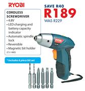 Ryobi Cordless Screwdriver