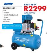 Trade Air Compressor Including 5 Piece Accessory Set MCFRC108