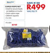 Secure Tech Cargo Rope Net 4x6m