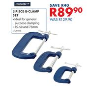 Topline 3 Piece G-Clamp Set TC1160