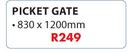 Picket Gate 830 x 1200mm