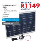 Solar Fountain Pump 20W Includes Panel And Fuse XFC5000